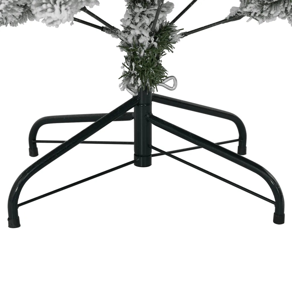 Albero Natale Artificiale Incernierato con Neve Fioccata-Albero Natalizio 120 cm 918746