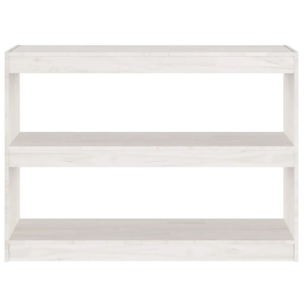 Libreria/Divisorio Bianco 100x30x71,5 cm Legno Massello di Pino 808209