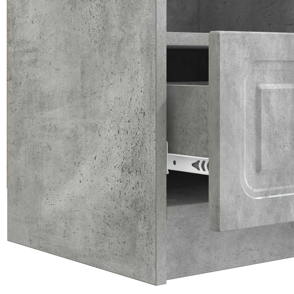 Mobile TV con cassetto Grigio Cemento 102 x 34,5 x 47 cm 895828