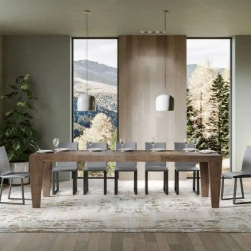 Tavolo allungabile 160/264x90 cm Spimbo Premium colore noce