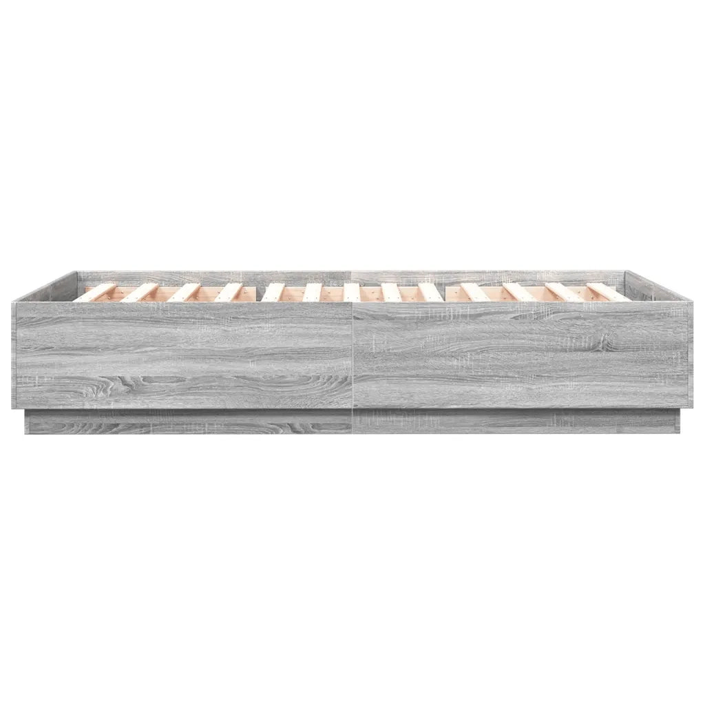 Giroletto Luci LED Grigio Sonoma 150x200 cm Legno Multistrato