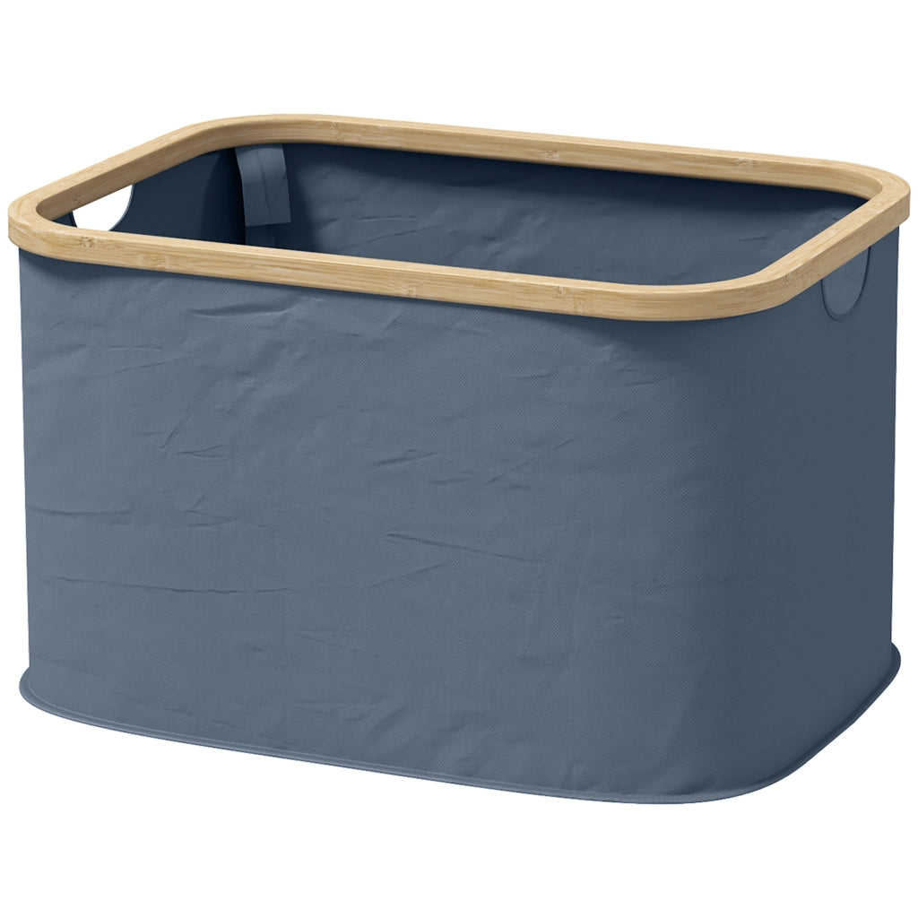 Cestino Portabiancheria Pieghevole 36 L con Manici ¨C Zephmum ¨C Grigio 44.3x33.3x26.5 cm
