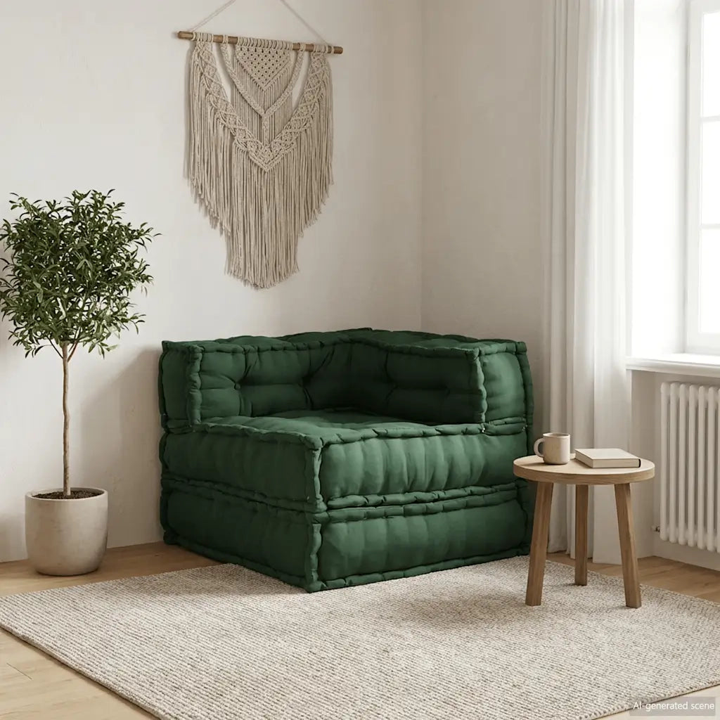 Divano Componibile Verde 70x70x54 in Tessuto 4019033