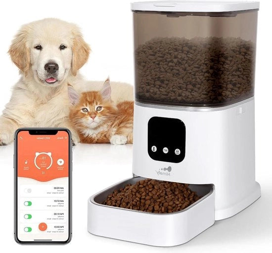 Dispensatore Automatico per Cibo per Gatti e Cani 6 Litri - Dispensatore Automatico Multifunzionale per Piccoli e Medi Animali da Compagnia