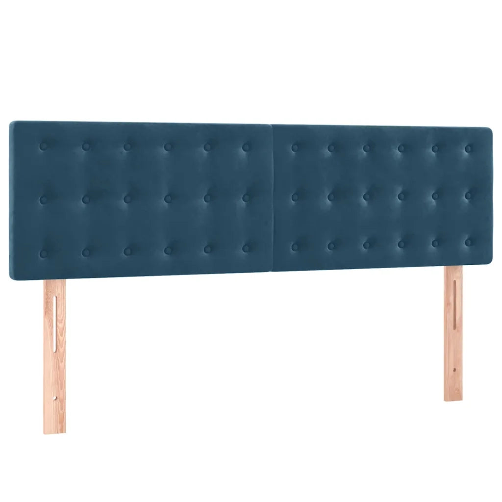 Testiere 2 pz Blu Scuro 72x5x78/88 cm in Velluto