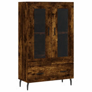 Credenza | Madia | Buffet da pranzo | Armadio da pranzo Rovere Fumo 69,5x31x115 cm in Legno Multistrato