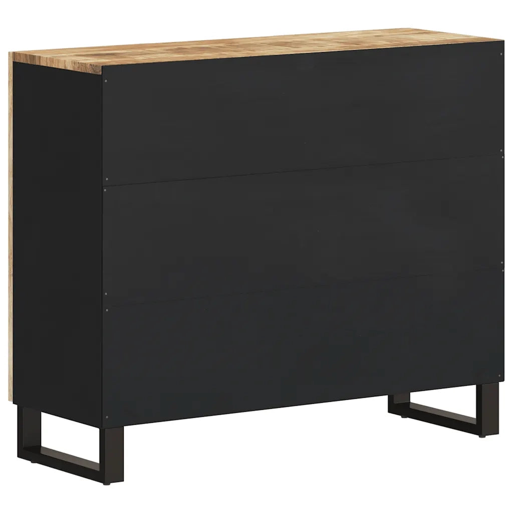 Credenza con 2 Ante-Buffet-Armadio da cucina 90x33x75 cm in Legno Massello di Mango 168270