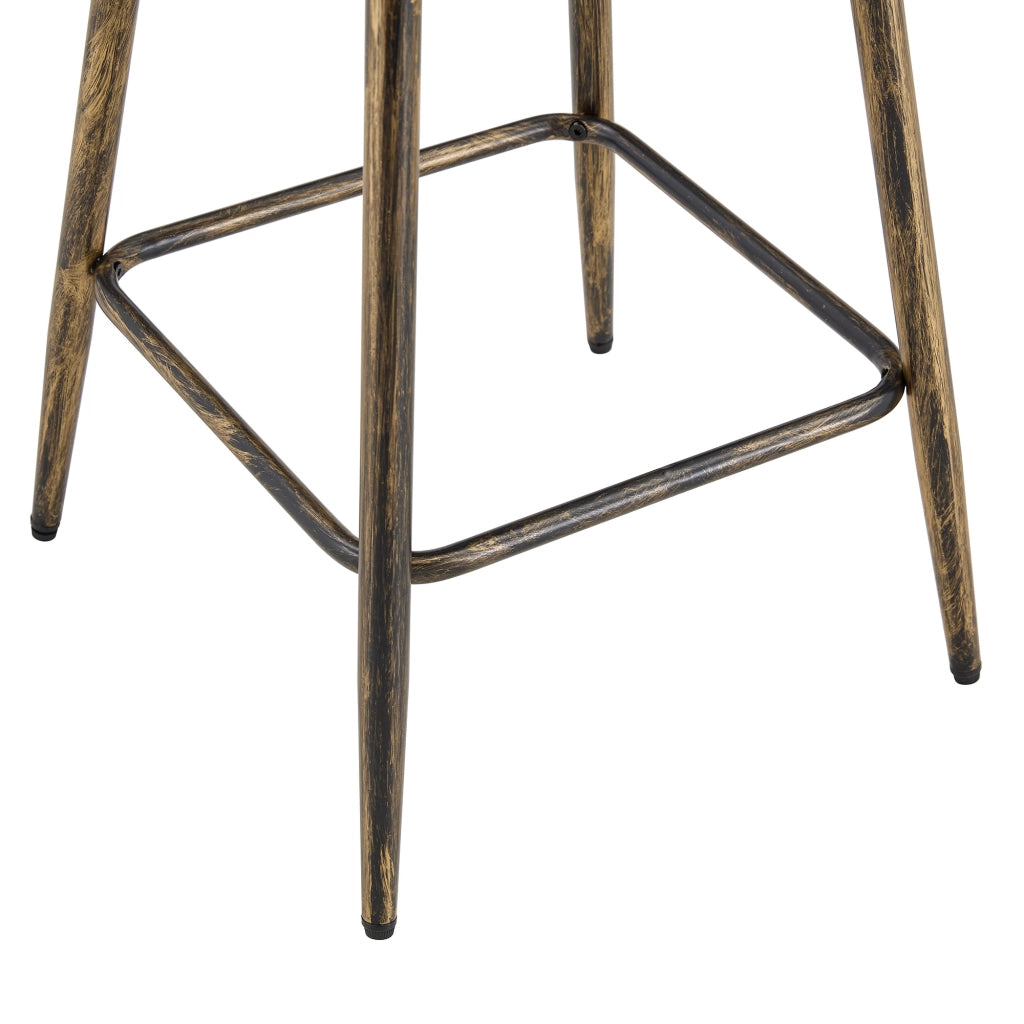 Sgabello da bar in metallo stile Windsor con seduta imbottita, design industriale per cucina e bancone