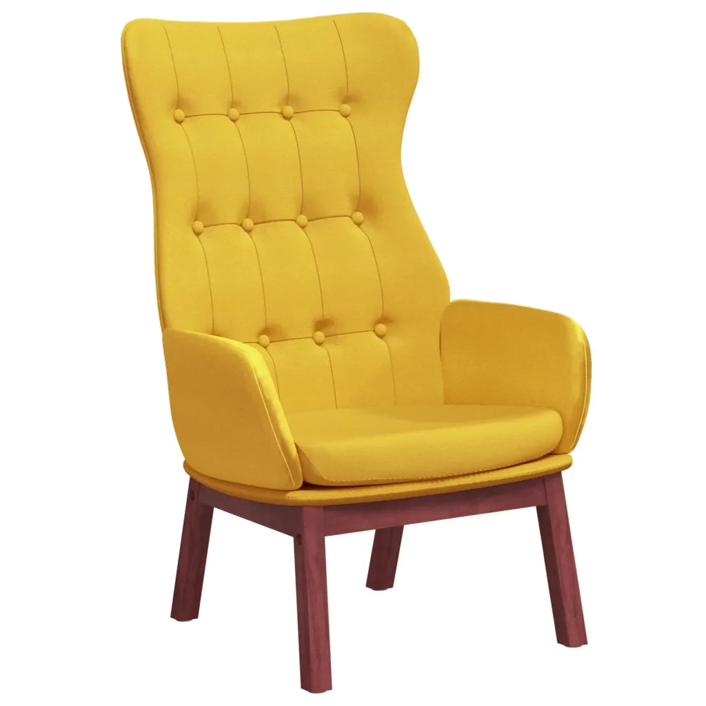 Poltrona Relax Giallo Senape in Tessuto 341275