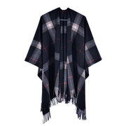 Mantella da sfilata di moda Classic Baggage, sciarpa calda in cashmere con spacco
