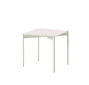 Tavolino 45x45xH45 cm in Ceramica e Metallo Ivy Bianco