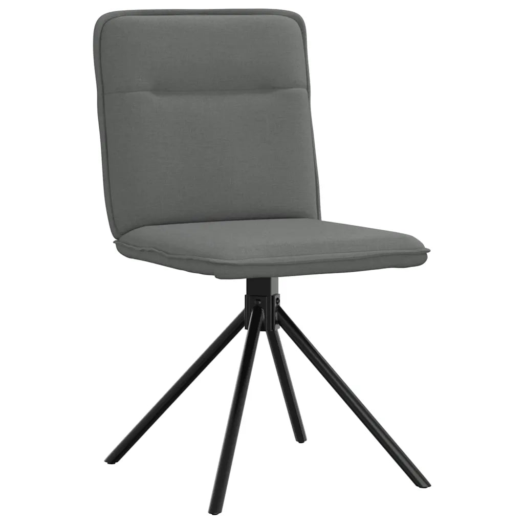 vidaXL Sedie da Pranzo 2 pz Grigio Scuro in Tessuto