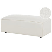 Poggiapiedi Ottomana pouf in stile minimalista Ottomana bianca con rivestimento in boucle