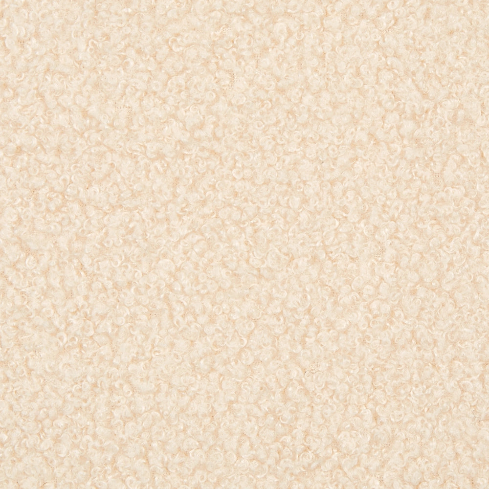 Set di 2 sedie da bar bouclé beige chiaro con gambe in acciaio e schienale rotondo soggiorno salotto