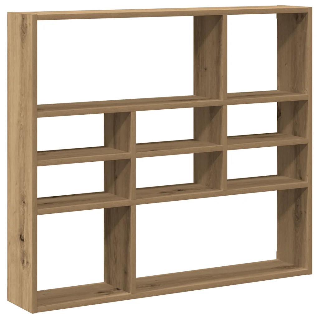 Scaffale a Parete Rovere Artigianale 90x16x78 cm Truciolato