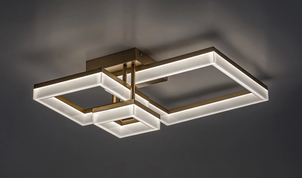 Plafoniera LED geometrica oro 22W CCT Amilia Rabalux