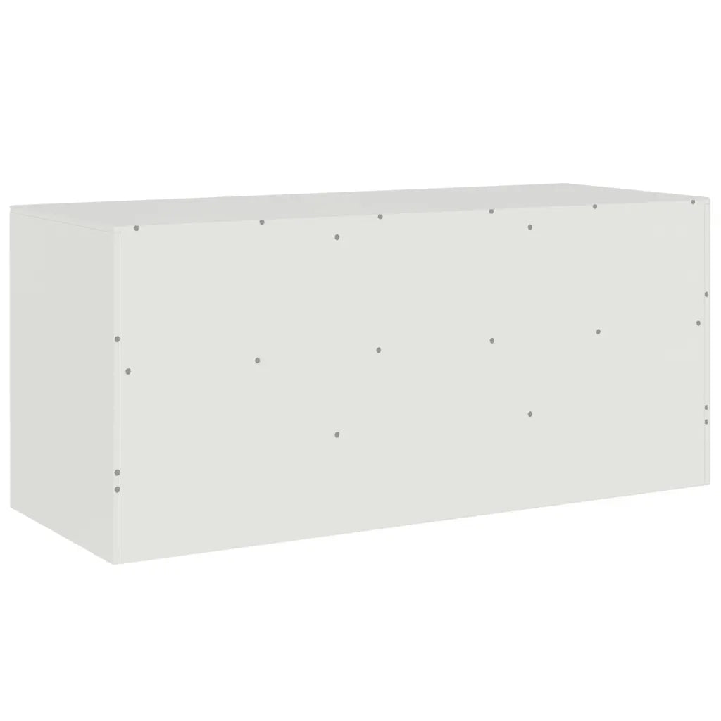 Mobile Porta TV Bianco 99x39x44 cm in Acciaio 841738