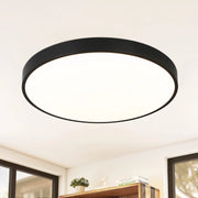 ZMH Lampada da soffitto plafoniera LED moderna nera rotonda per soggiorno corridoio ufficio