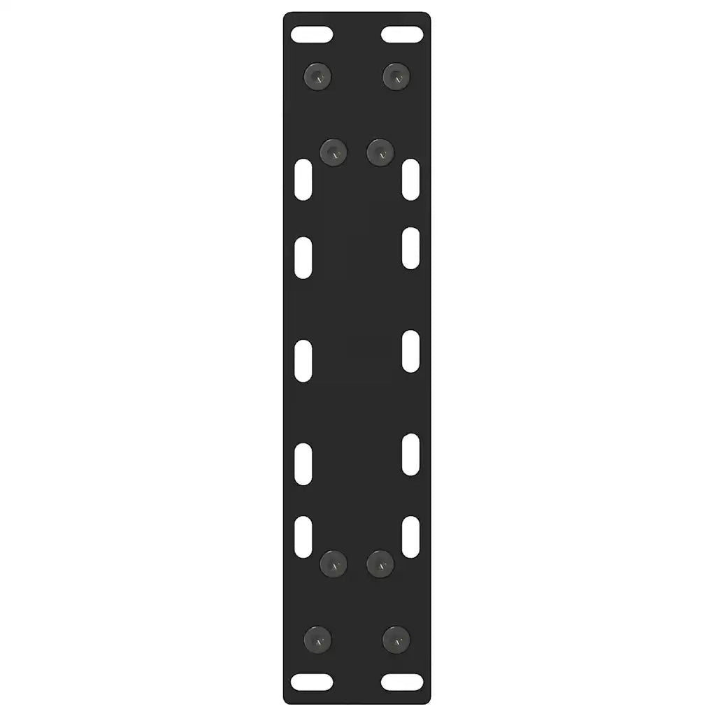 Gambe per Tavolo Consolle Nere 2 pz 28x(72-73) cm Acciaio 4013292