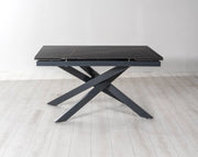 Tavolo Allungabile 80x140/200x76 cm in Ceramica Marmo Ares Nero