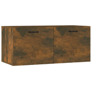 Armadietto a Muro | Mobile a Parete Rovere Fumo 80x36,5x35 cm in Legno Multistrato