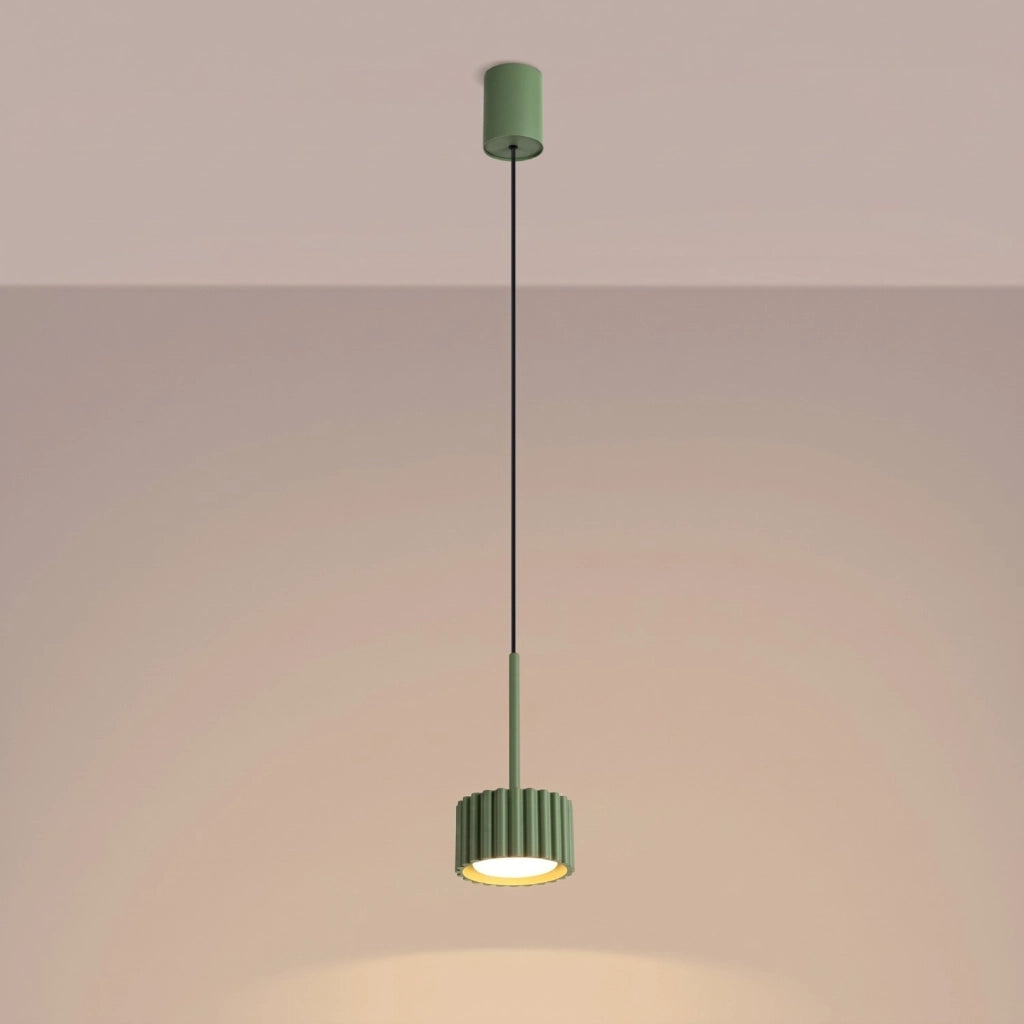 Lampada a sospensione AURA 1 verde oliva Gx53