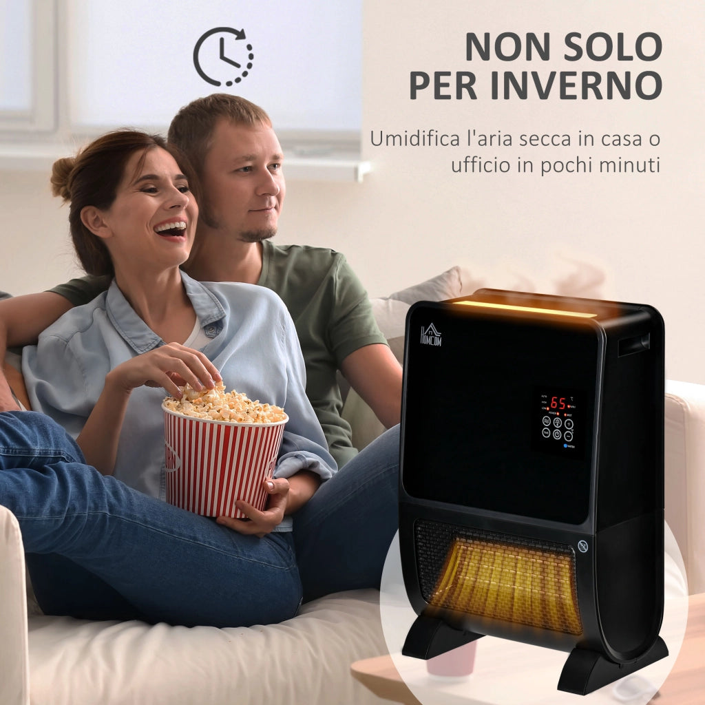 Stufa Elettrica con Umidificatore e Telecomando ¨C Zephmum ¨C Nero 33x21x49.5 cm