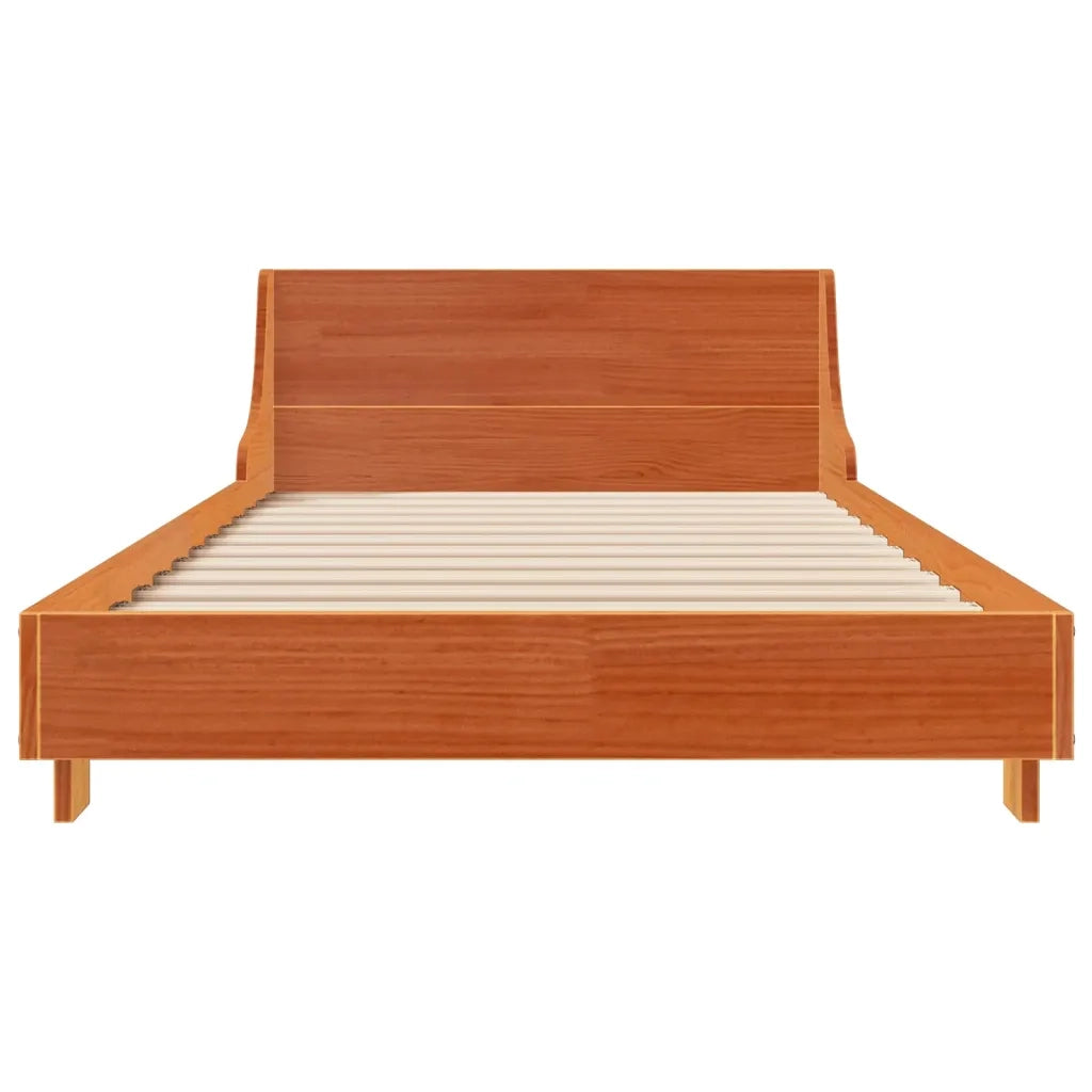 Letto senza Materasso Marrone Cera 90x200 cm Legno di Pino 850739