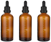 Flessa per Olio Essenziale 100 ml - Flessina con Pipetta - Flessa in Vetro Rifornibile - Colore Ambra - Adatta per Olii Essenziali - Duratura Lunga, Pratica
