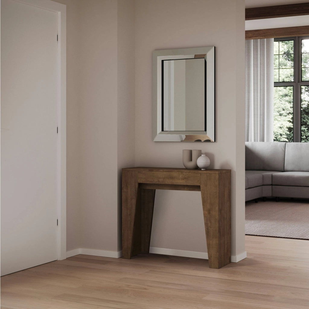 Consolle Allungabile 90x25/181 cm Pannelli in Nobilitato Narrow Noce