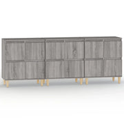 Credenze 3pz | Madia | Buffet da pranzo | Armadio da pranzo Grigio Sonoma 60x35x70 cm in Legno Multistrato