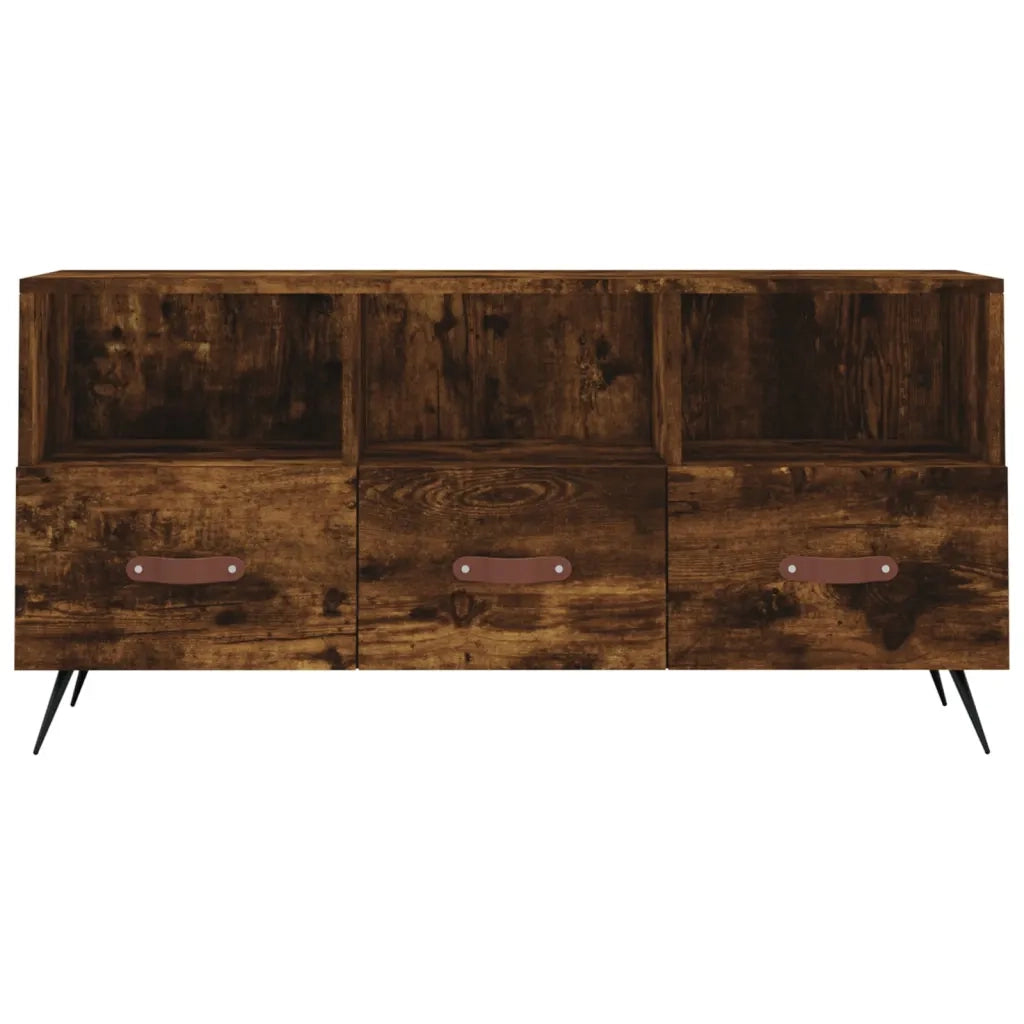 Mobile Porta TV Rovere Fumo 102x36x50 cm in Legno Multistrato 829009
