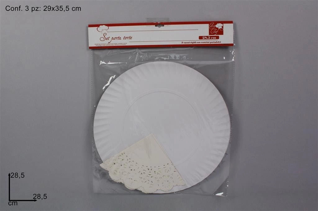 VASSOIETTI TONDI TORTA 3 PZ