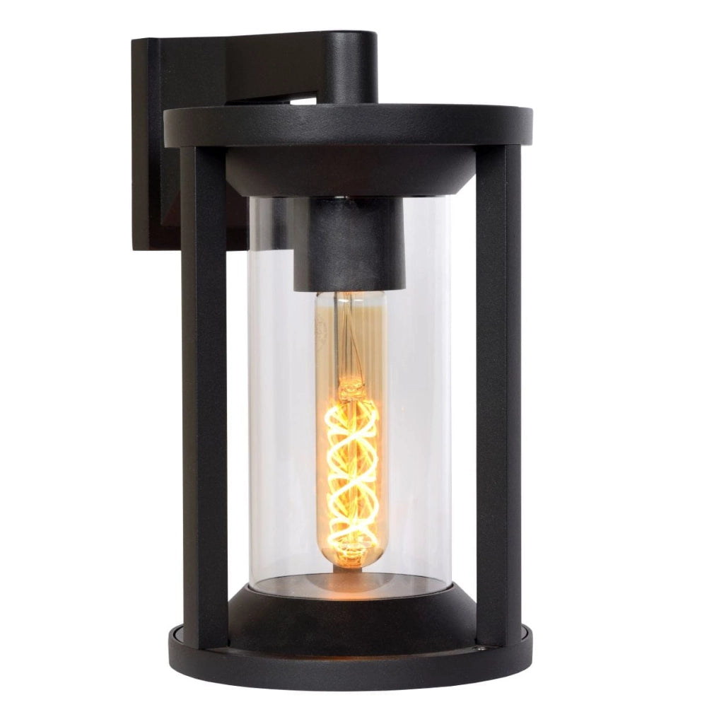 Applique esterna Lucide Cadix nera in alluminio E27 IP65 60W