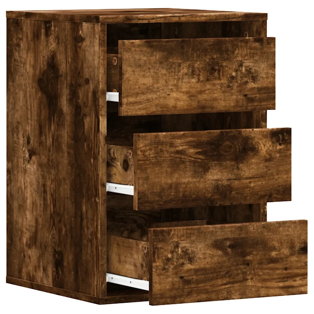 vidaXL Cassettiera Angolare Rovere Fumo 40x41x58cm Legno Multistrato