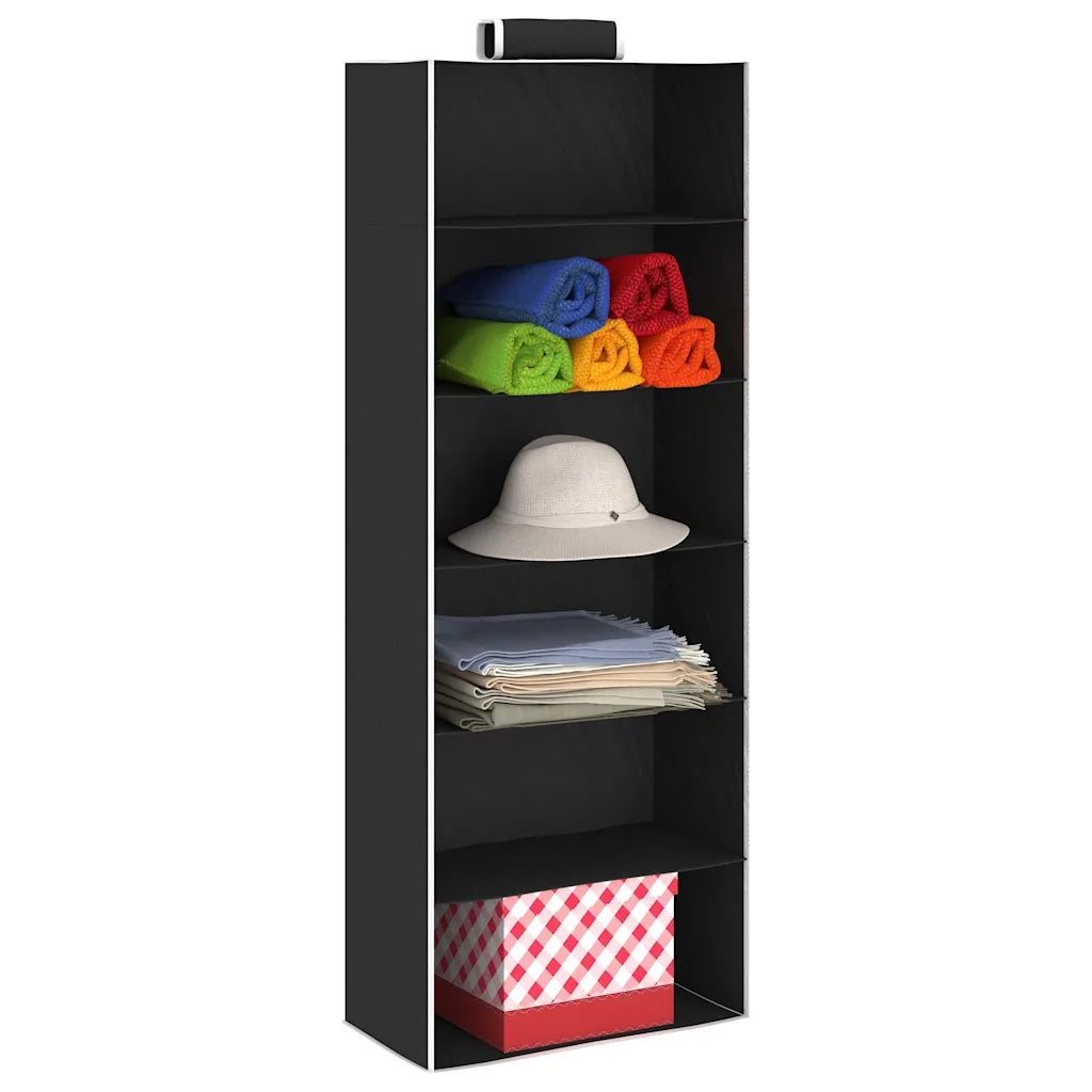 vidaXL Organizer per Armadio da Appendere con 6 Ripiani 2 pz Tessuto