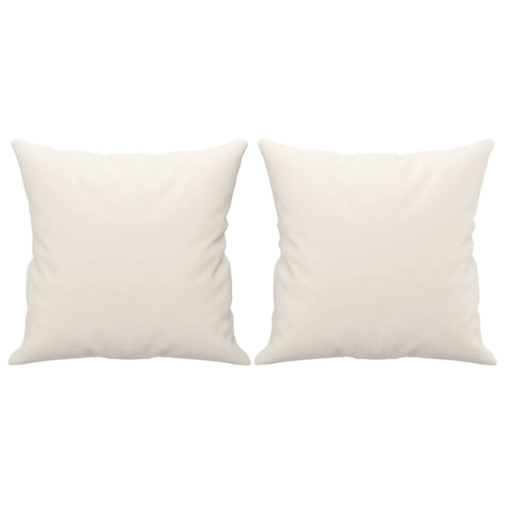 Cuscini Decorativi 2 pz Crema 40x40 cm in Similpelle CFW1258007