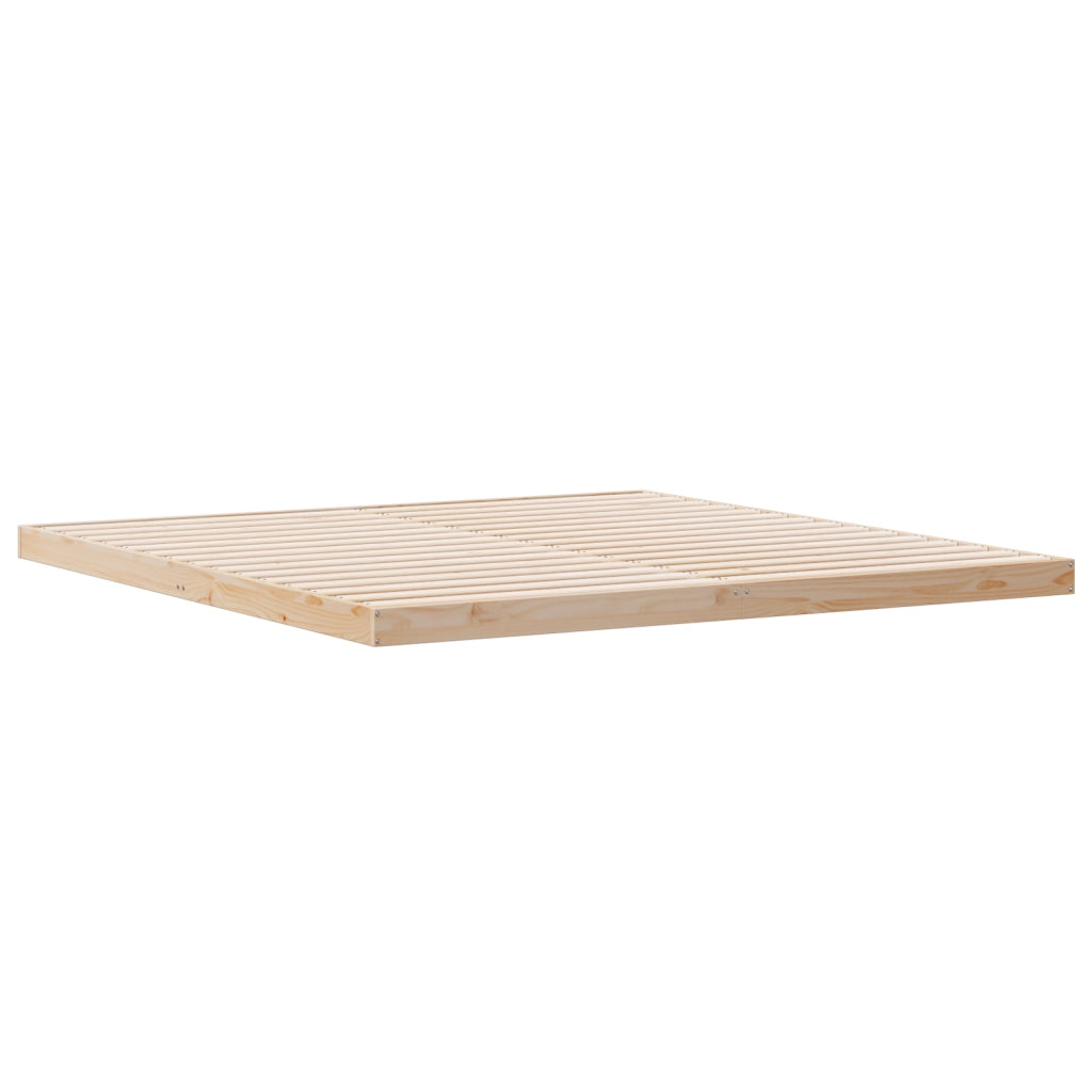 Struttura Letto Floor 200x220 cm in Legno Massello di Pino
