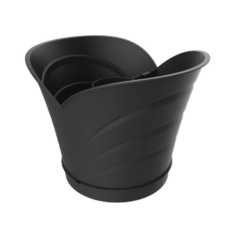 VASO 'TULIPANO' IN SET cm 34,5 x 19 x h 30 Lt. 5 - grigio  - BAMA