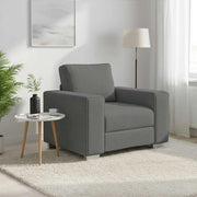 Poltrona Sofa Grigio scuro 100 cm Tessuto 4105208