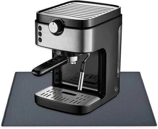 Mat di protezione contro il calore 48 x 30 cm - Protezione contro il calore del piano cottura - Mat di silicone - Resistente alla lavastoviglie - Per macchina del caffè - Mat di protezione del piano cottura