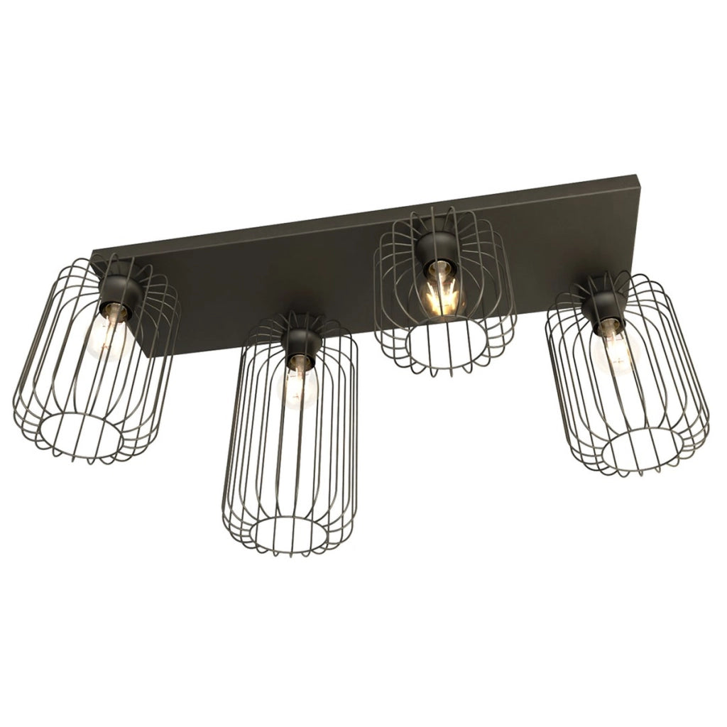 Lampada a sospensione Barn in acciaio nero opaco