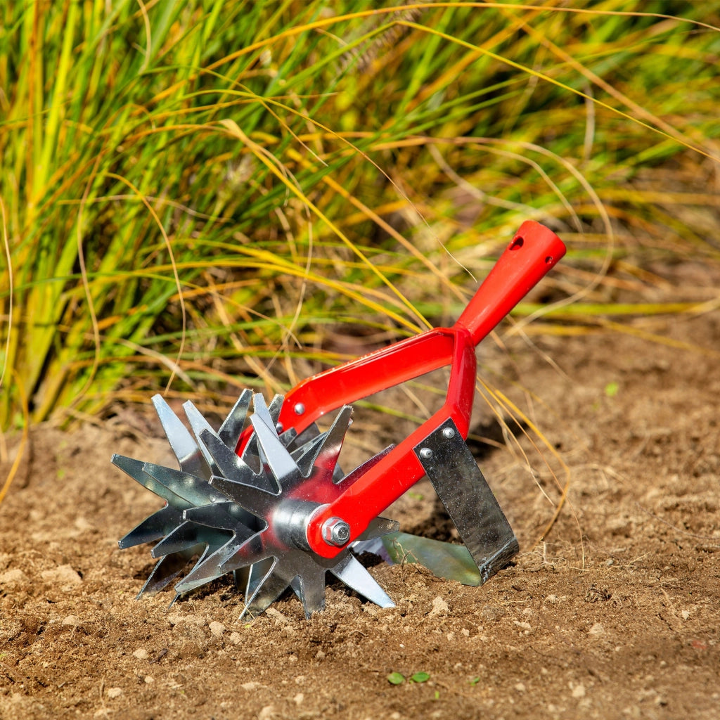 KADAX Coltivatore da giardino manuale per terreno, con lama di taglio per substrati specifici.