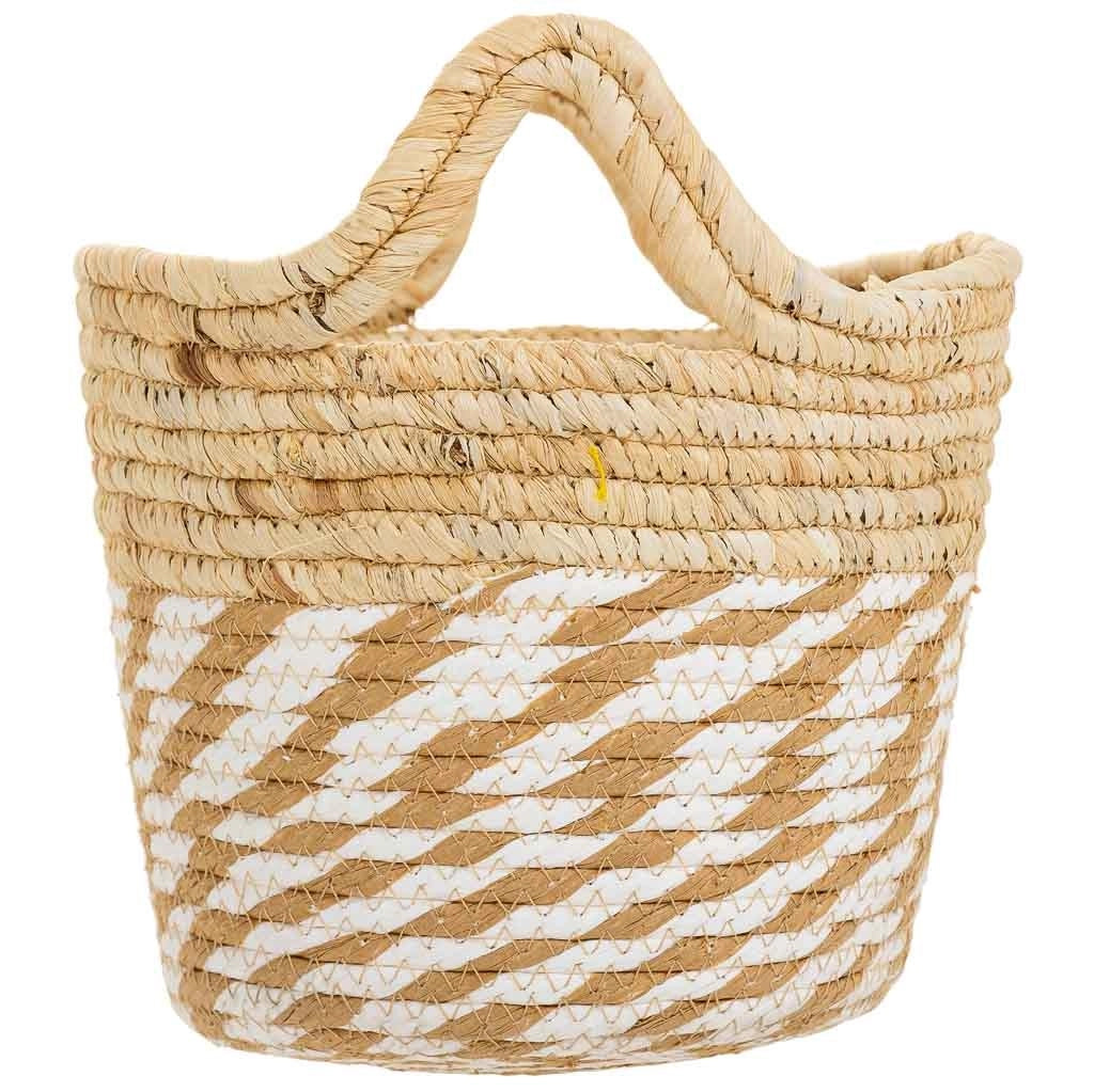 Cesto in fibra naturale marrone D30x21