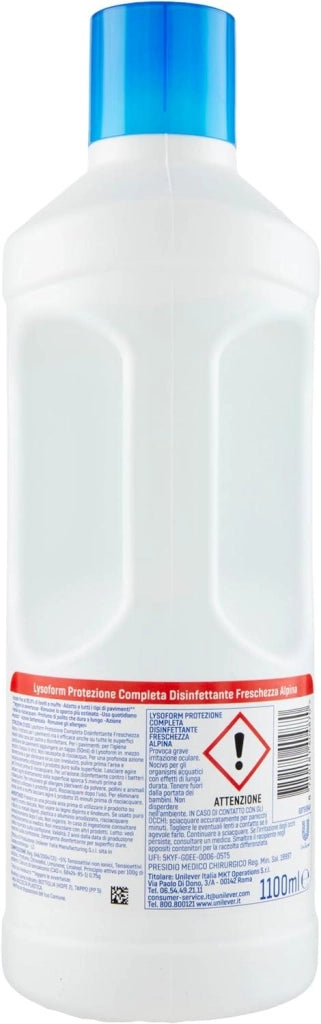 LYSOFORM PAVIMENTI FRESCHEZZA ALPINA SET 12 PZ X 1.1 LT DISINFETTA E PULISCE
