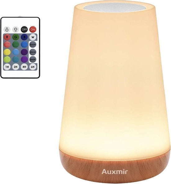 Lampada da Tavolo da Camera con Controllo a Distanza, 13 Colori, 5 Livelli di Brillantezza, 4 Posizioni