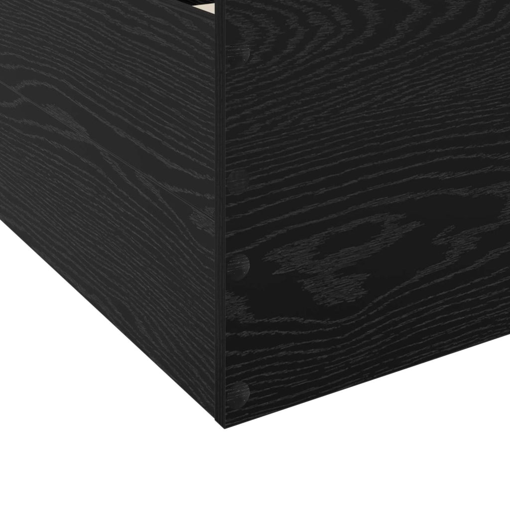 Telaio del letto con storage Rovere Nero 80 x 200 cm 3429507