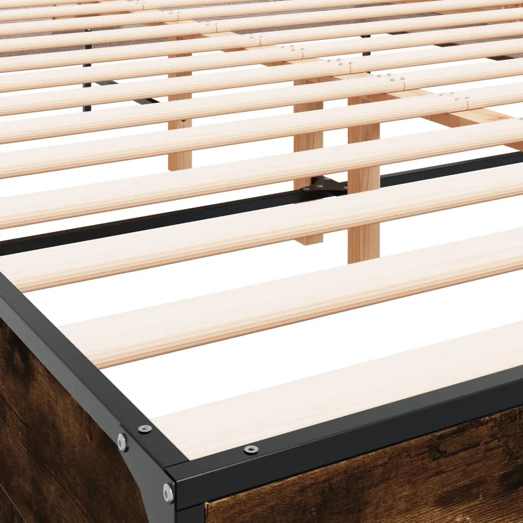 Giroletto Rovere Fumo 160x200 cm in Legno Multistrato Metallo