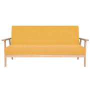 Divano a 3 Posti-Sofa 3 Posti in Tessuto Giallo