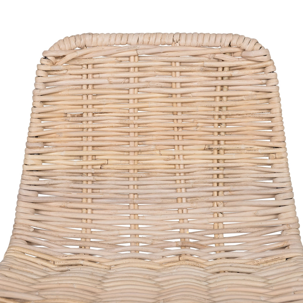 Set di sedie da bar per cucina e sala da pranzo in rattan rustico boho beige sabbia